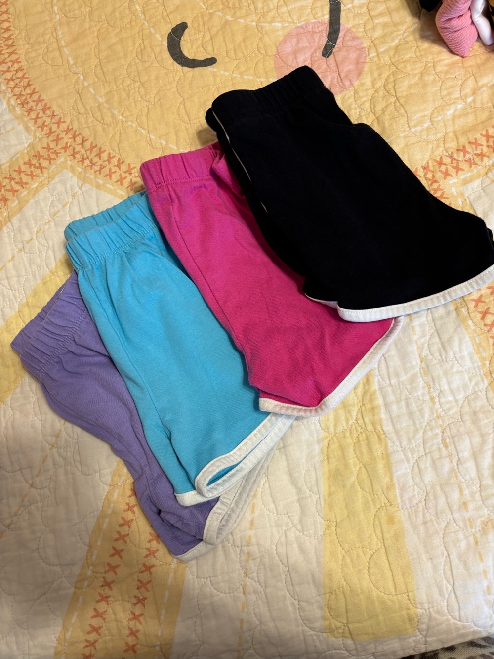 The Children's Place Pack: Black, Pink, Blue & Purple Girls' Cotton Shorts